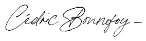 Signature Cédric Bonnefoy